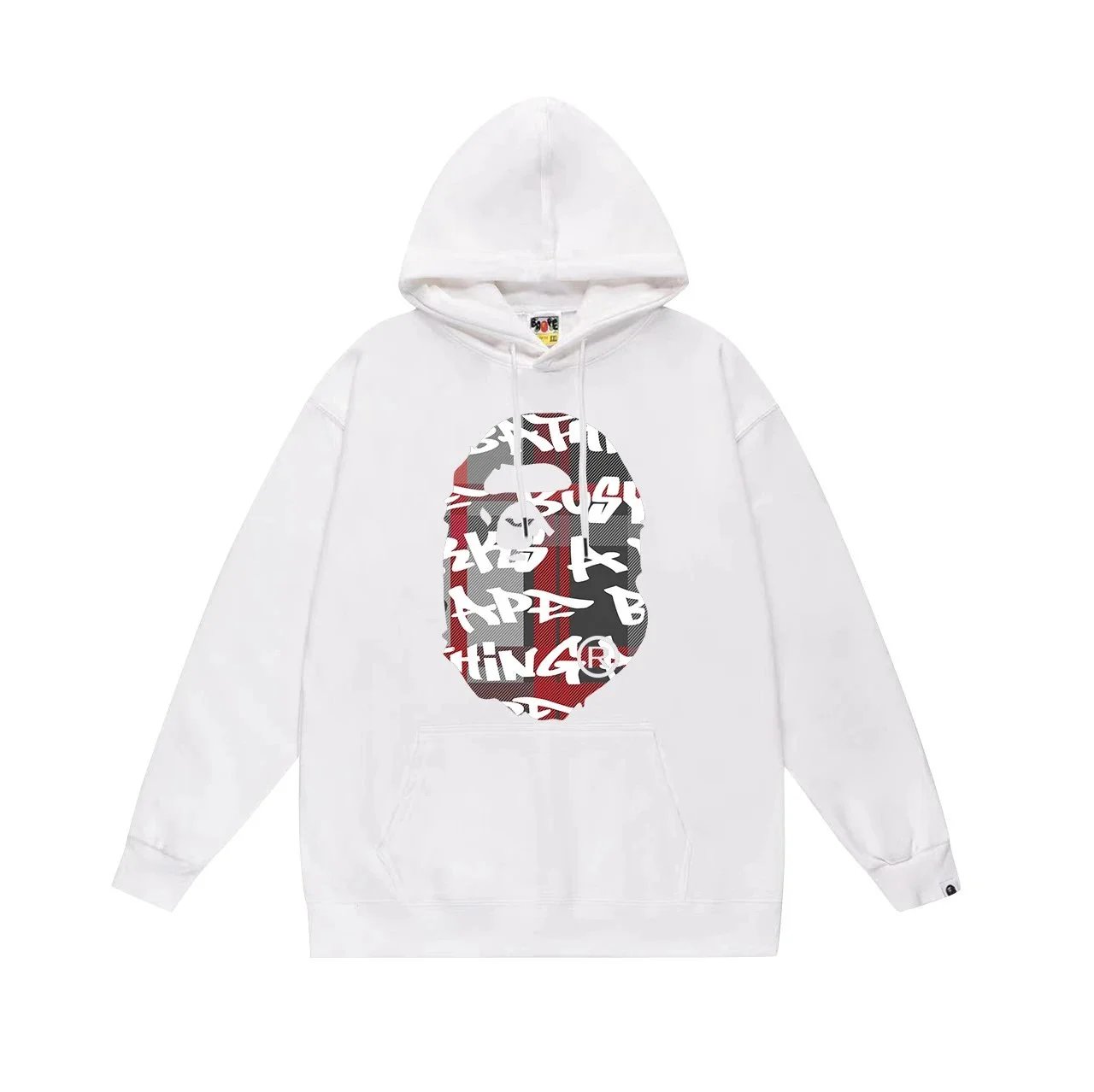 A Bathing Ape BAPE Camo Ape Head White Hoodie