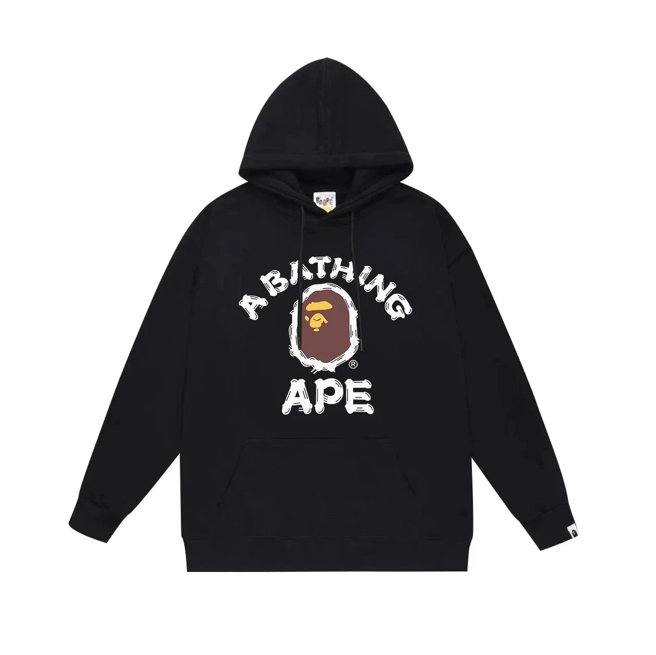 A Bathing Ape Black Logo Graphic Hoodie