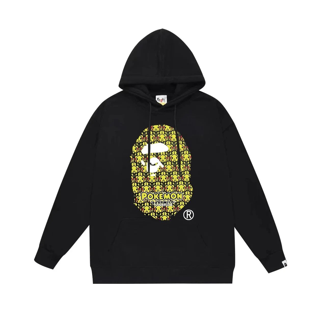 A Bathing Ape Pokemon Graphic Black Pullover Hoodie