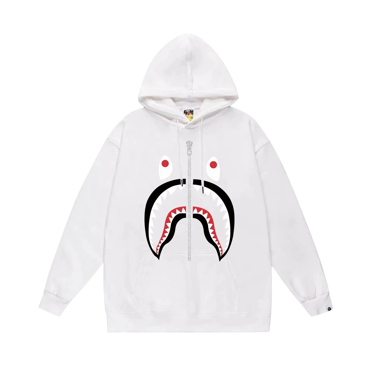 A Bathing Ape Shark White Pullover Hoodie