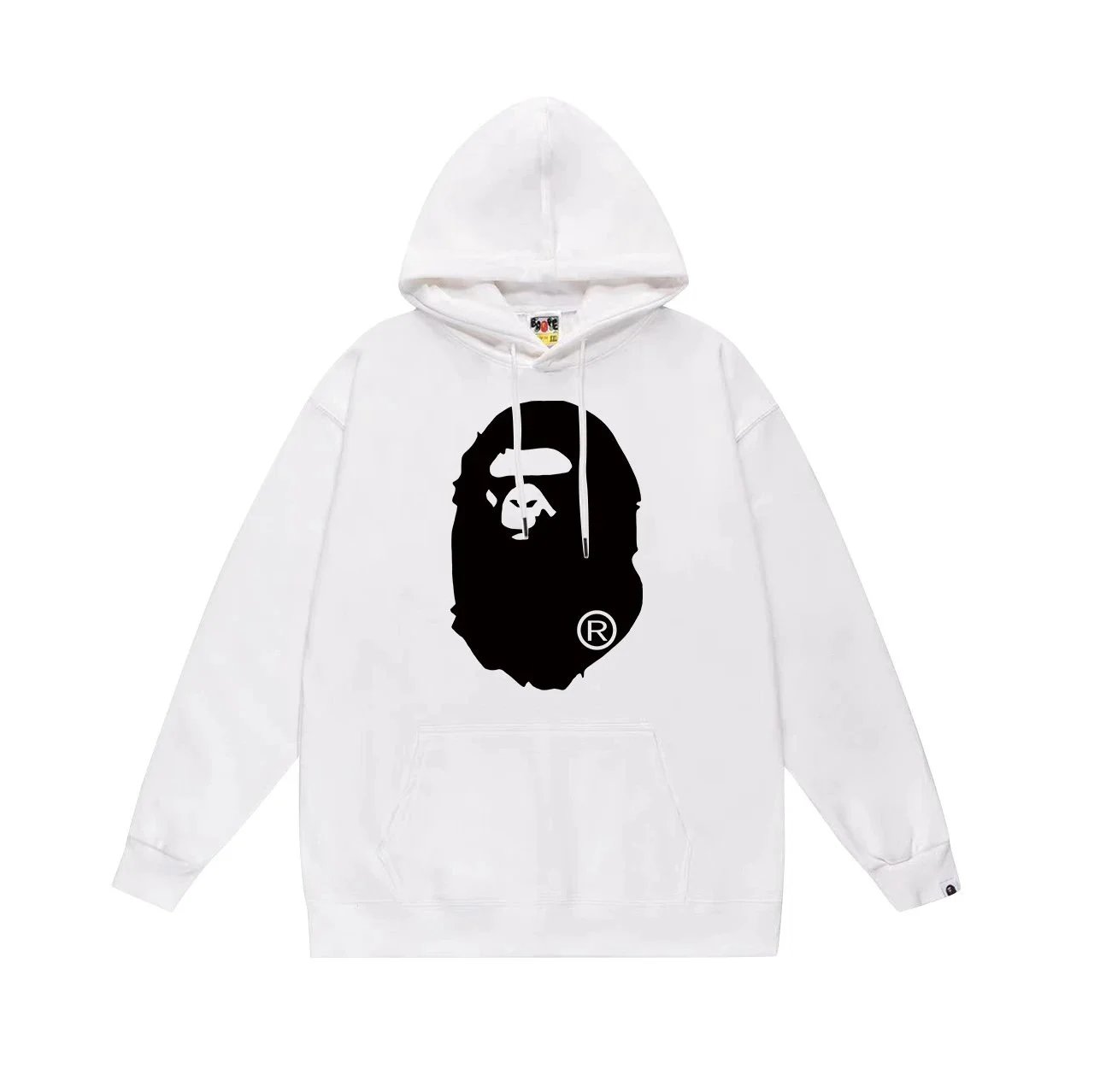 A Bathing Ape White Big Logo Pullover Hoodie