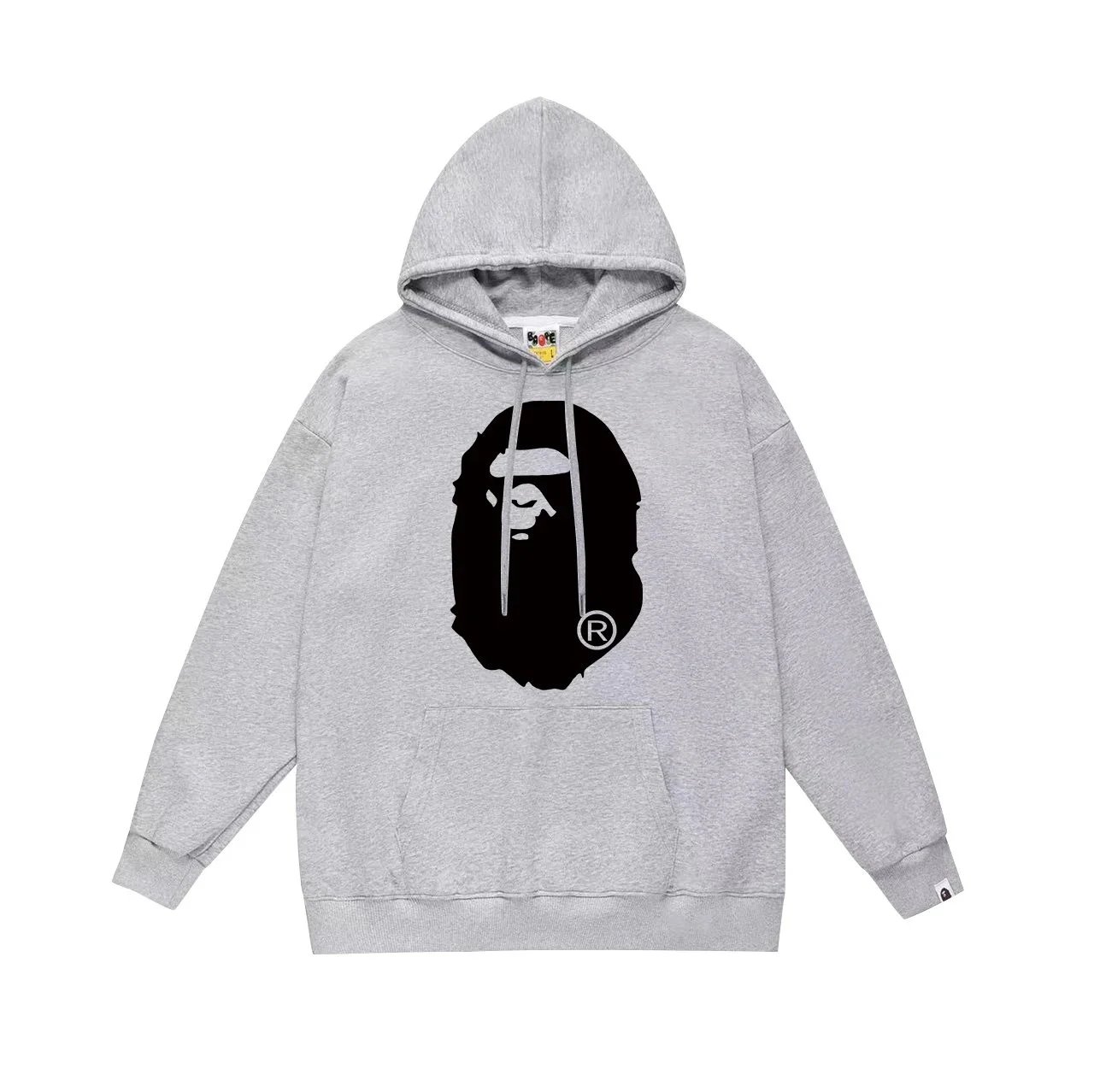 A Bathing Ape Grey Ape Head Pullover Hoodie