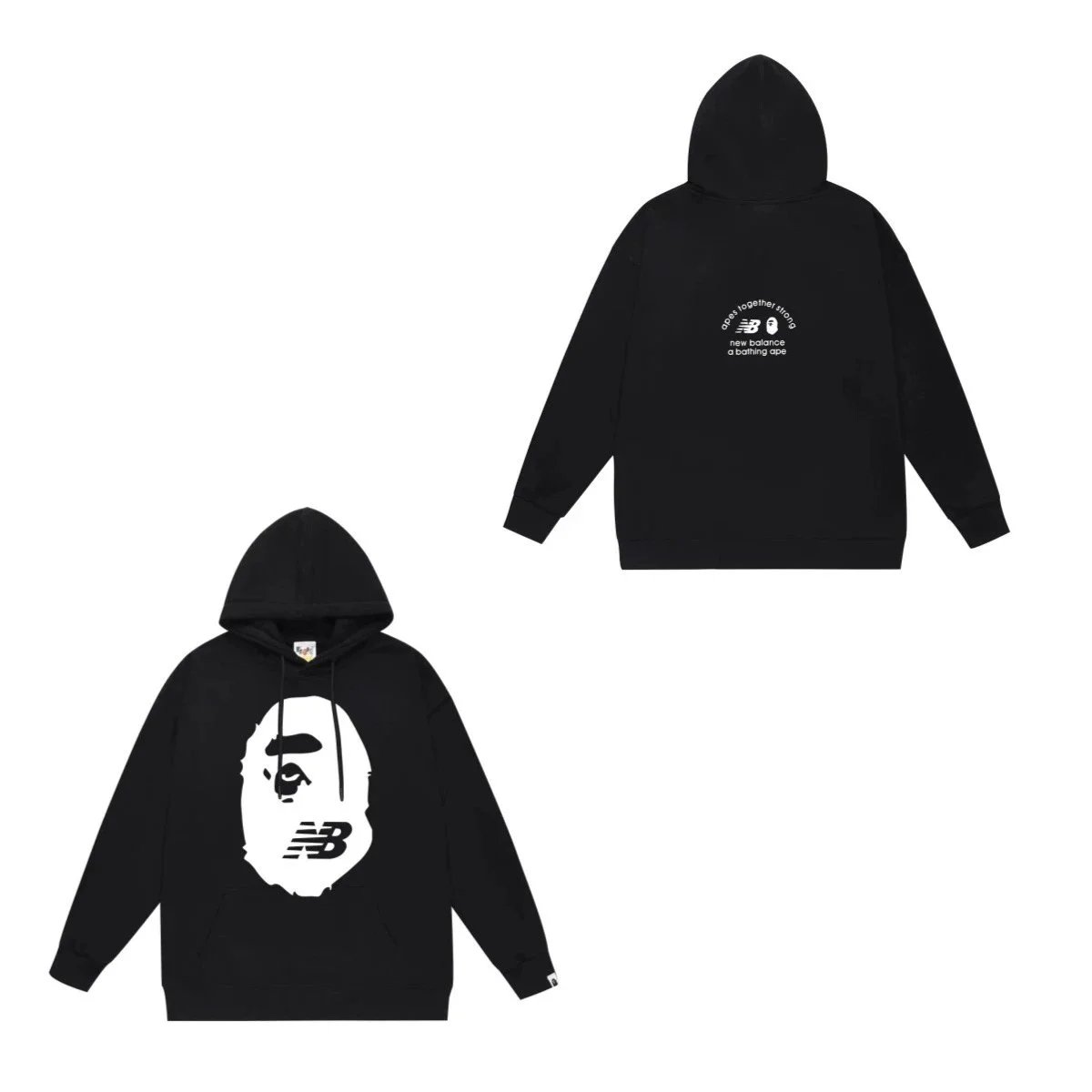 A Bathing Ape NB Black Graphic Hoodie