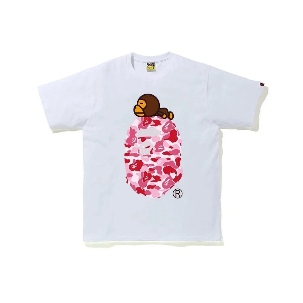 A Bathing Ape Pink Camo Baby Milo White T-Shirt