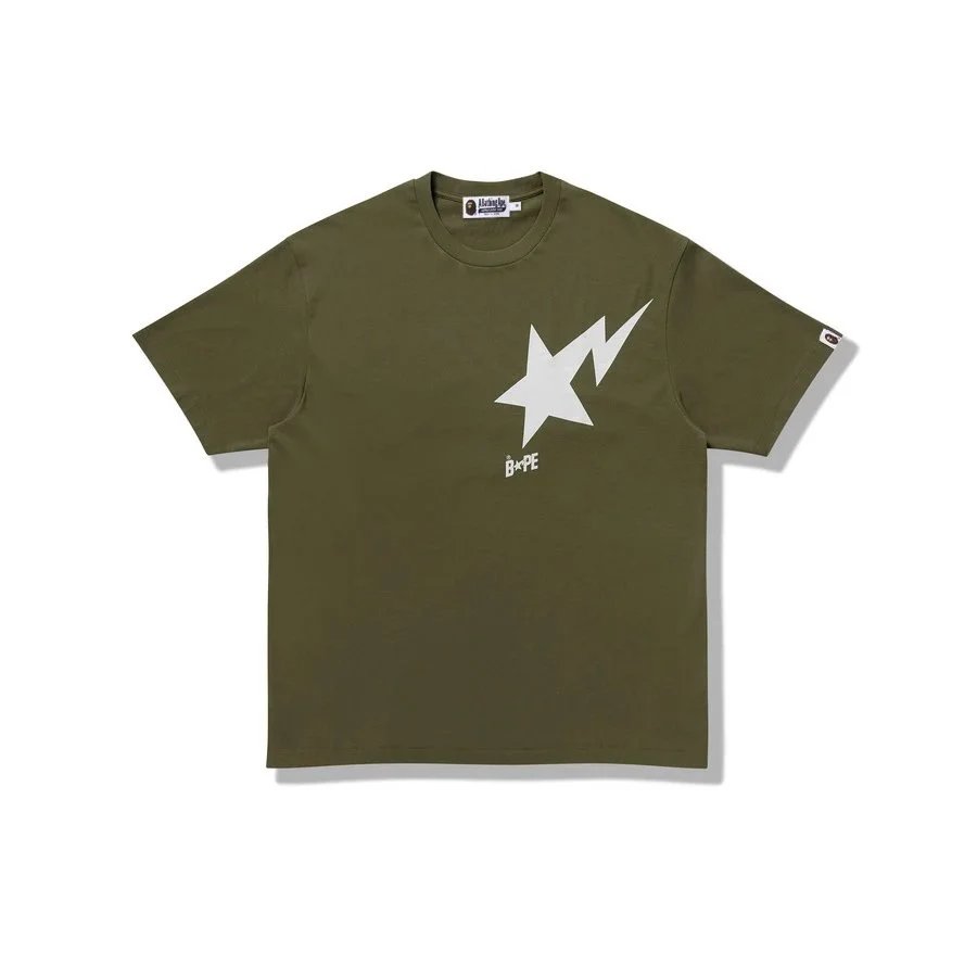 A Bathing Ape BAPE Star Lightning Olive T-Shirt