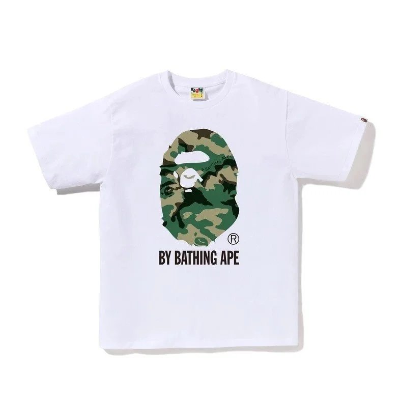 A Bathing Ape Camouflage Print White T-Shirt