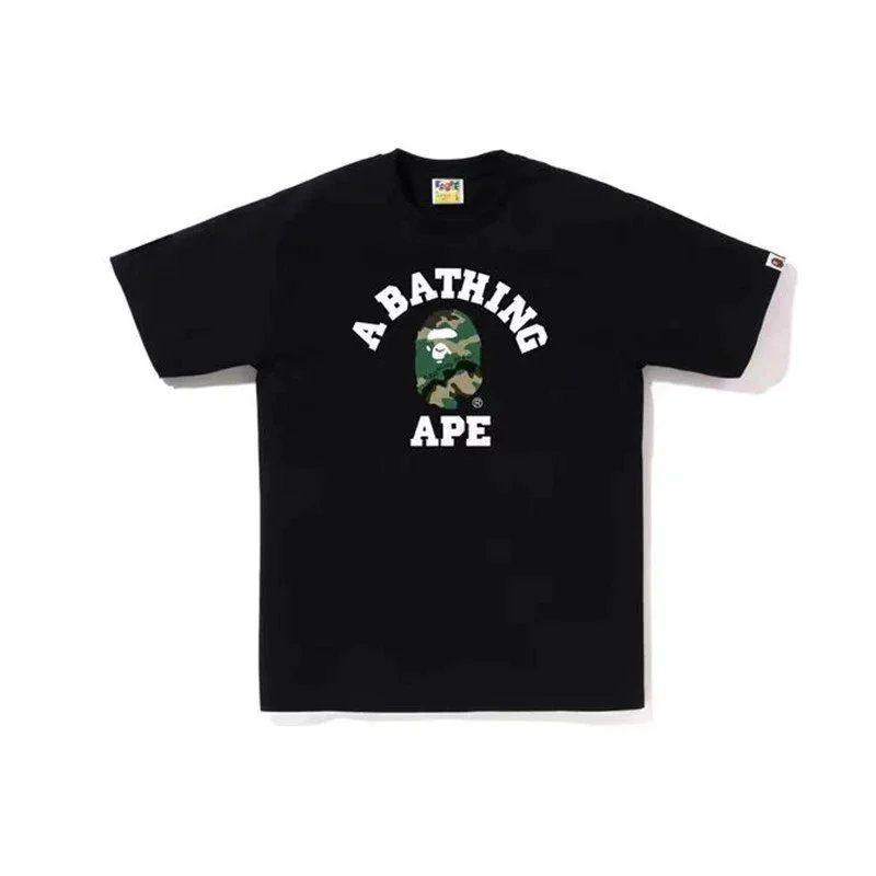 A Bathing Ape Camo Ape Head Black T-Shirt
