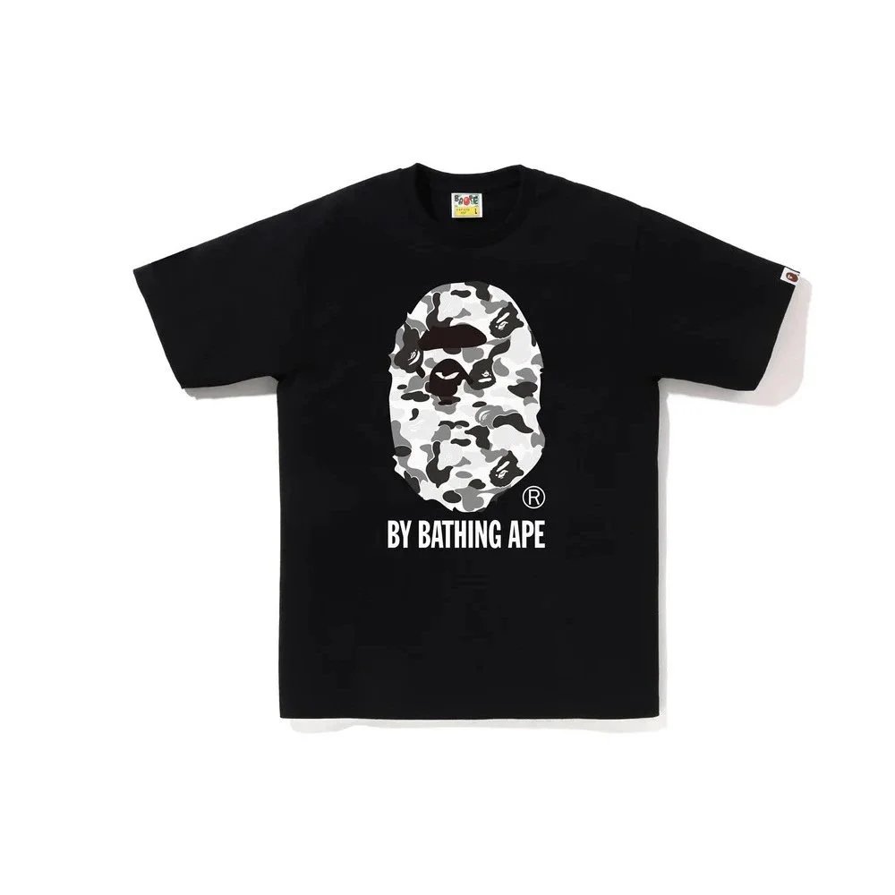 A Bathing Ape Camo Ape Head Black T-Shirt