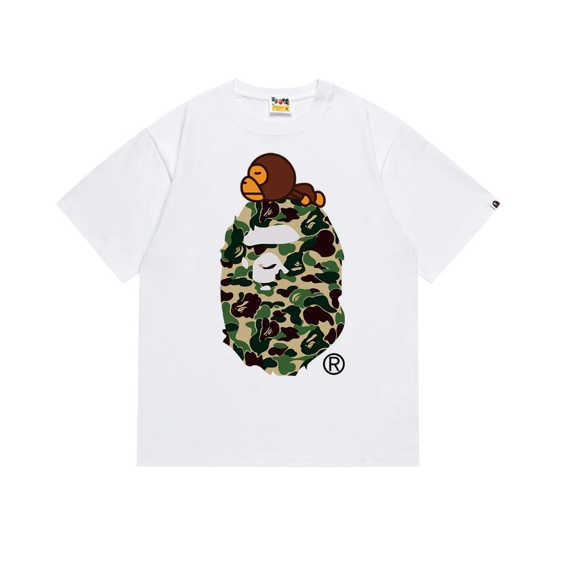 A Bathing Ape Camo Ape Head White T-Shirt