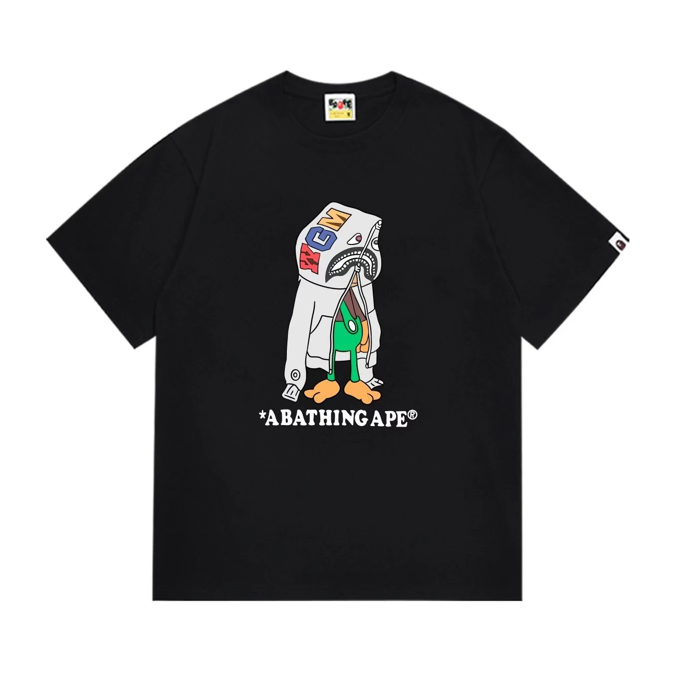 A Bathing Ape Black Graphic Cotton T-Shirt