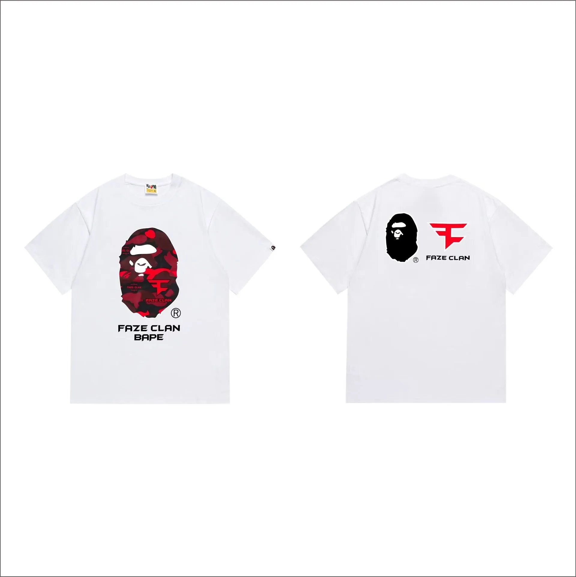 A Bathing Ape x FaZe Clan White T-Shirt