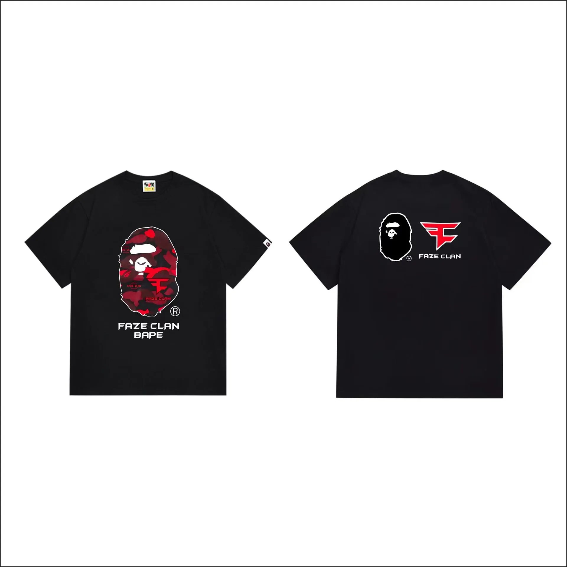 A Bathing Ape BAPE x FaZe Clan Black T-Shirt