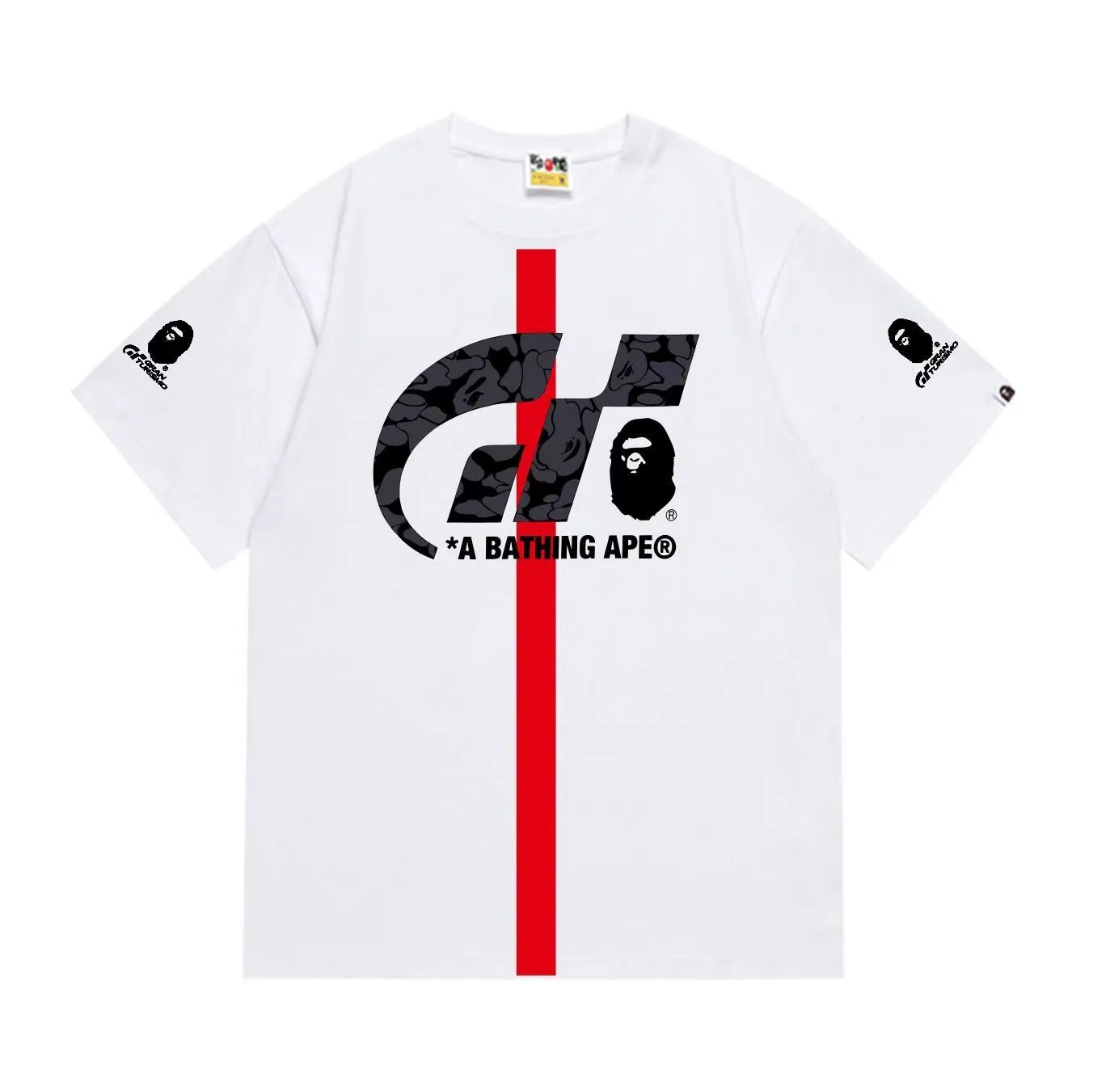 A Bathing Ape White Graphic Logo T-Shirt