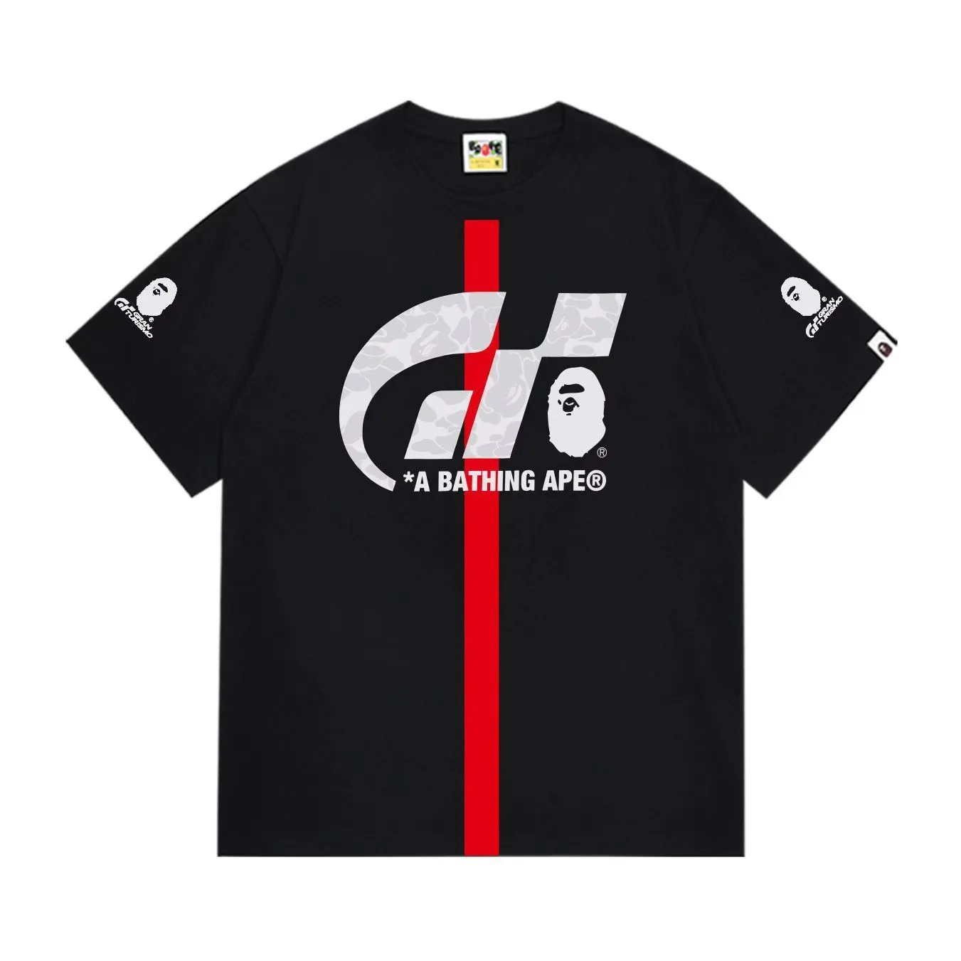 A Bathing Ape Graphic Black T-Shirt Streetwear Tee