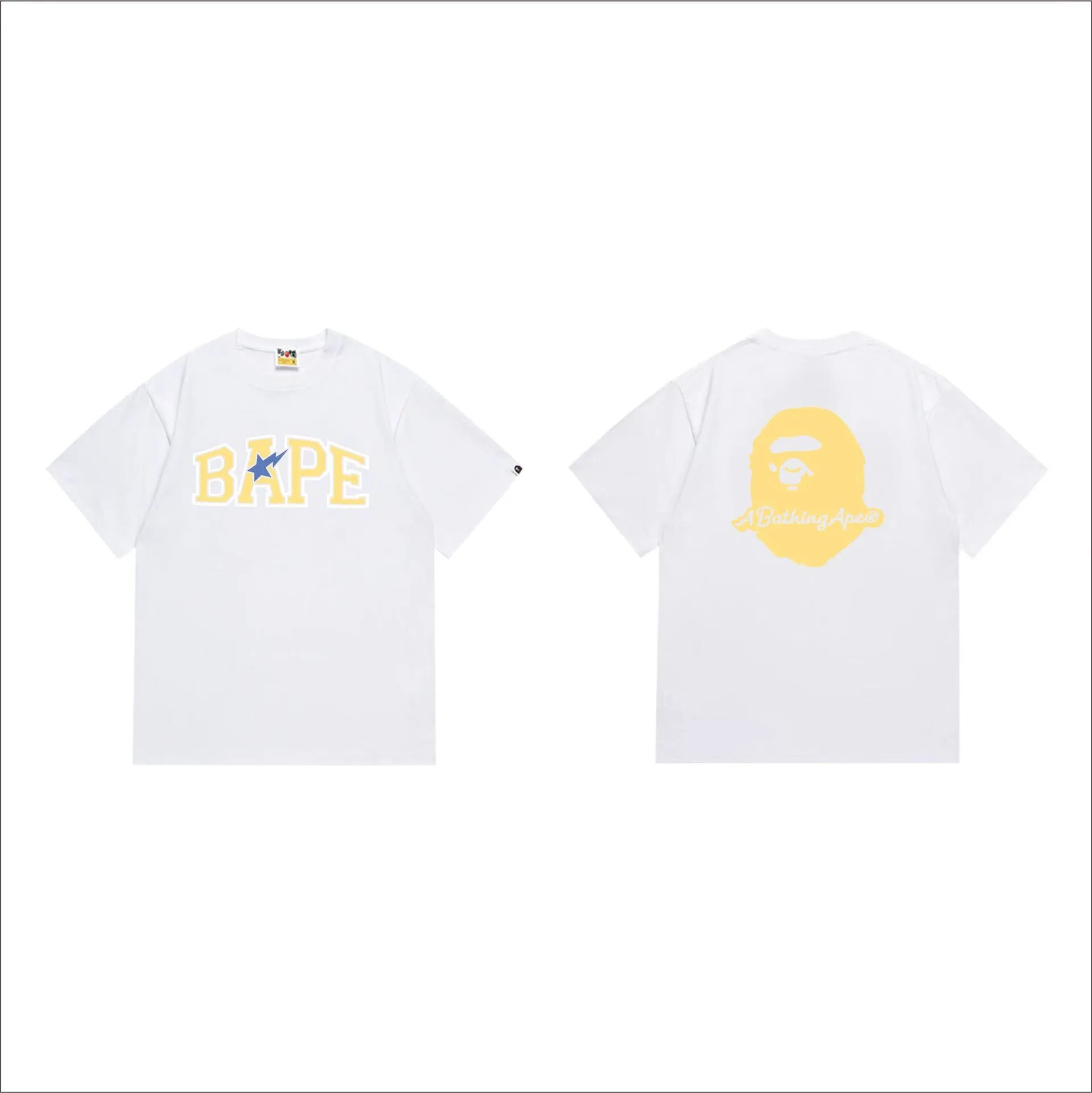A Bathing Ape BAPE Logo White Graphic T-Shirt