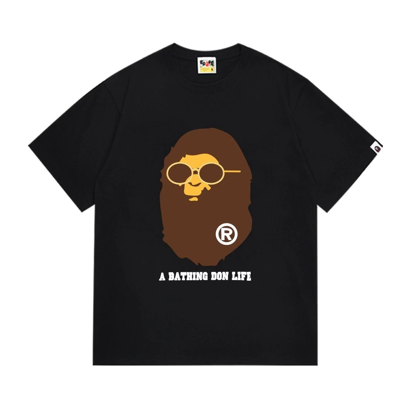 A Bathing Ape Don Life Black Graphic T-Shirt