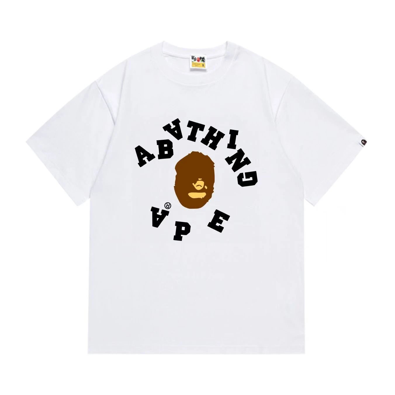 A Bathing Ape White Logo Graphic T-Shirt