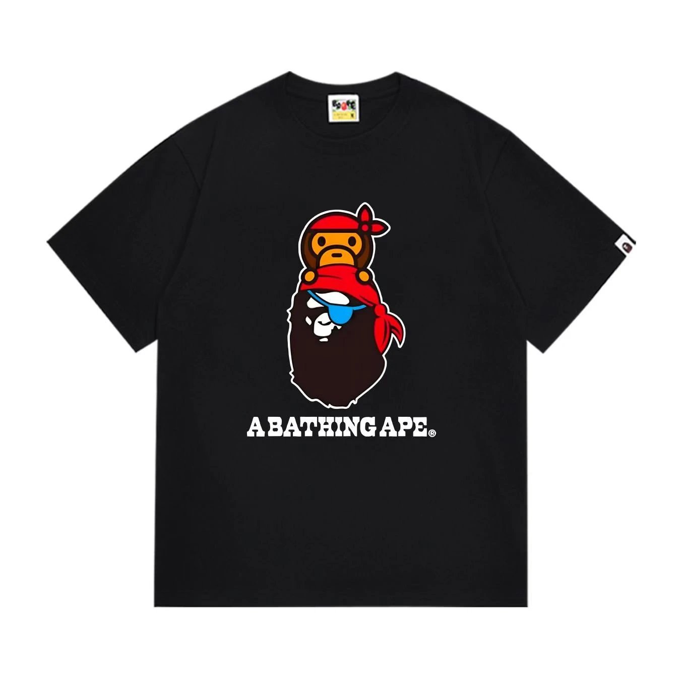 A Bathing Ape Baby Milo Black Graphic T-Shirt