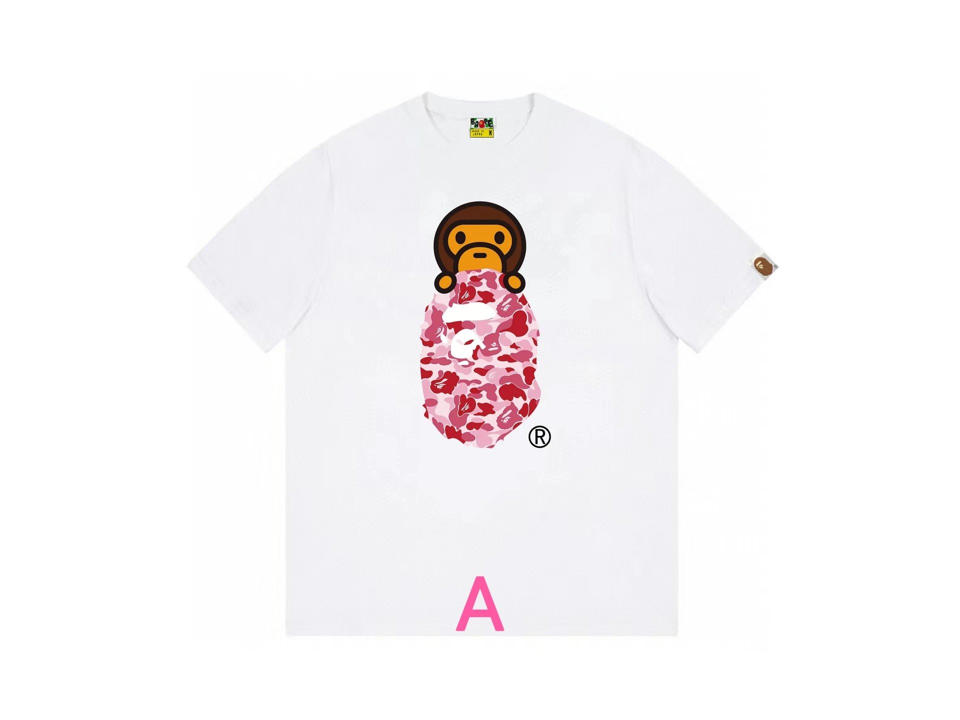 A Bathing Ape Baby Milo Camo White T-Shirt
