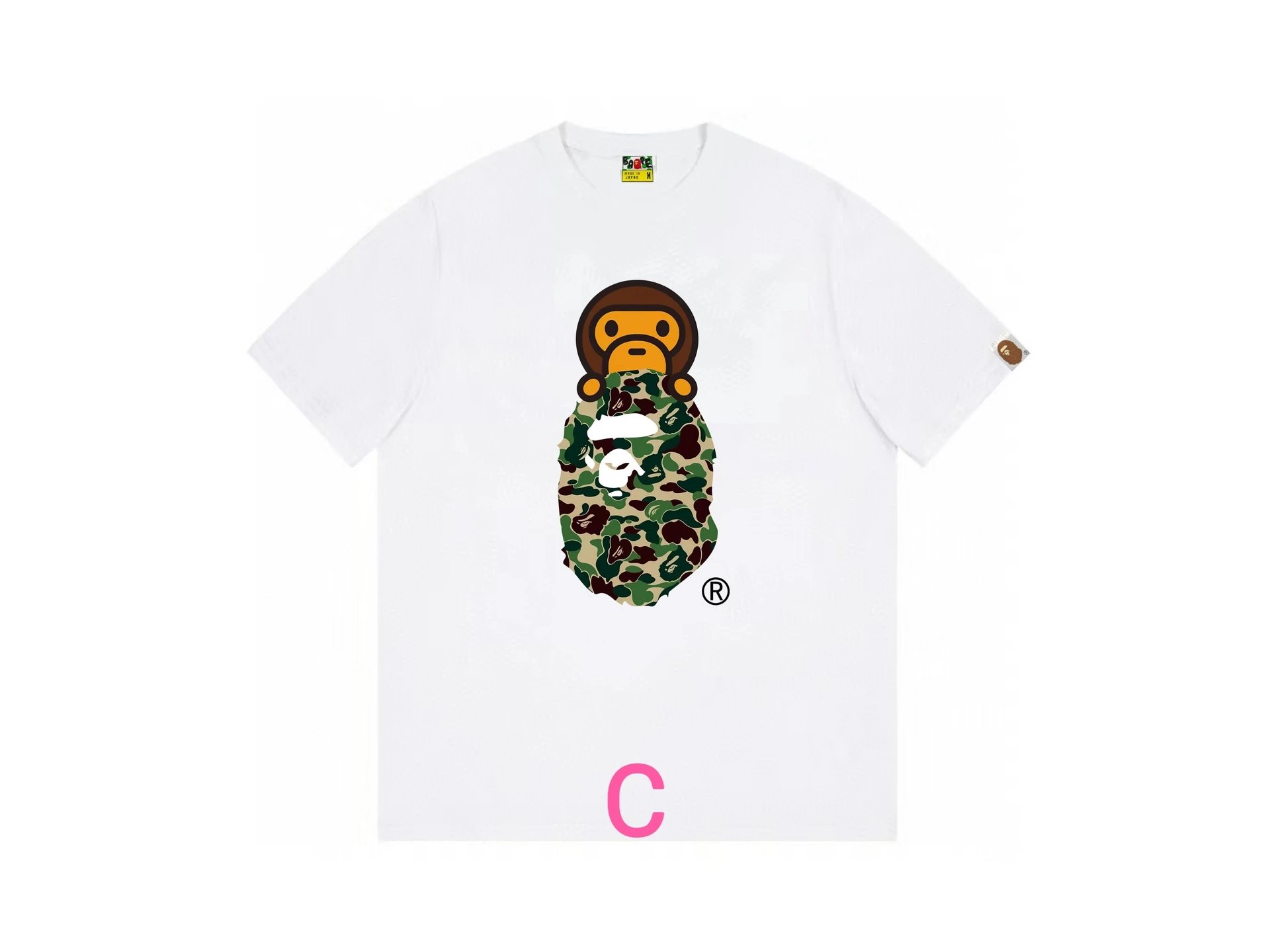 A Bathing Ape Camo Baby Milo White T-Shirt