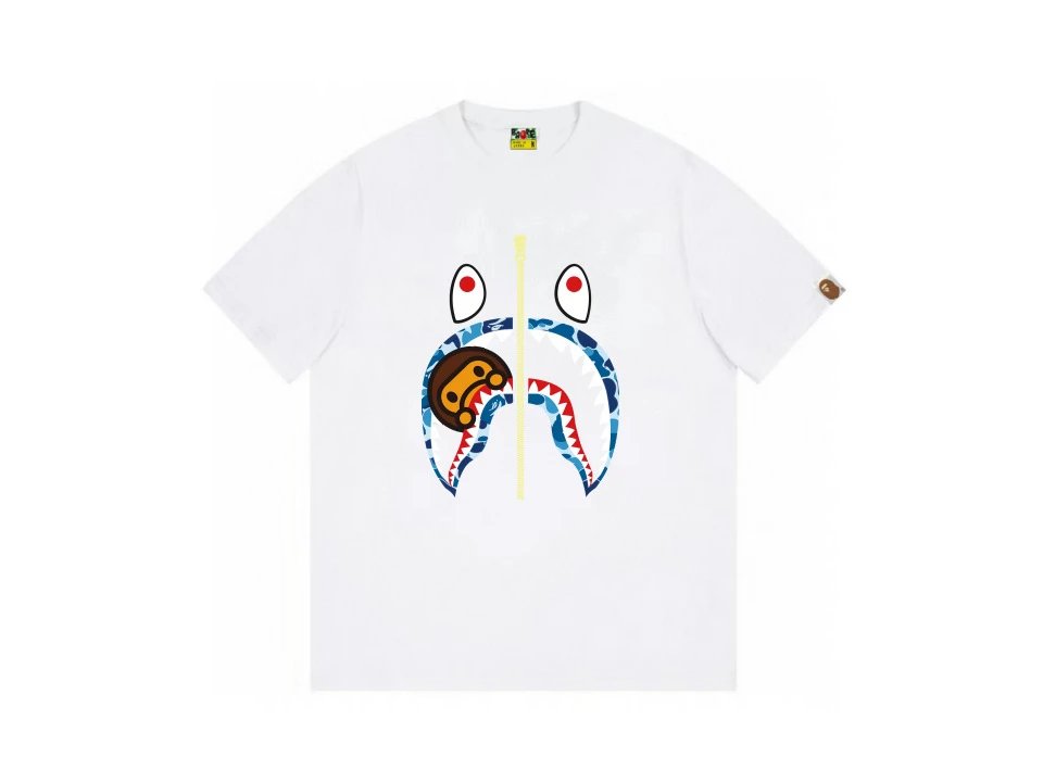 A Bathing Ape BAPE Shark Milo White T-Shirt