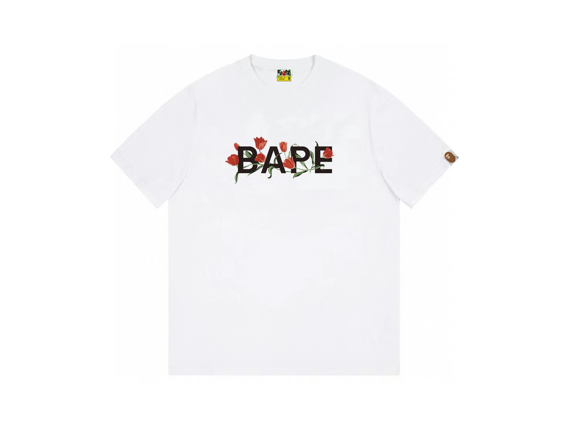A Bathing Ape BAPE Floral Logo White T-Shirt