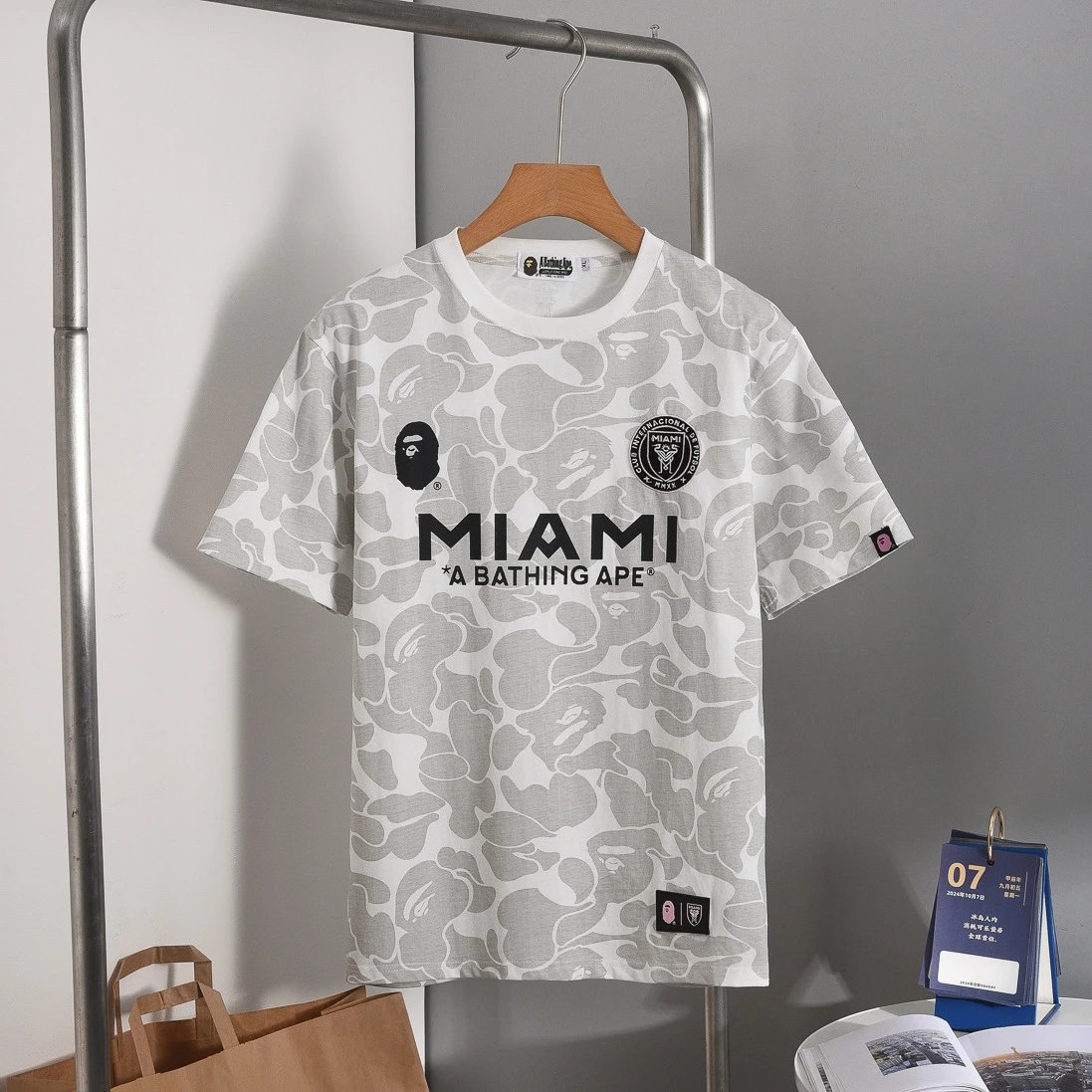 A Bathing Ape Miami Camo Graphic T-Shirt White