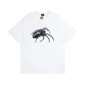 Stussy Spider Graphic White Short Sleeve T-Shirt