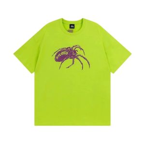Stussy Spider Graphic Lime Green T-Shirt