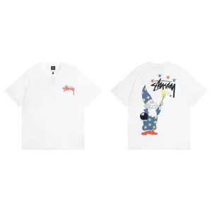Stussy Wizard Graphic White T-Shirt Streetwear Tee
