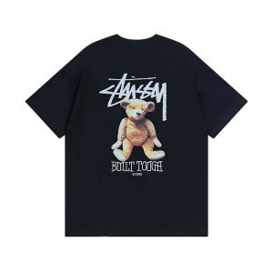 Stussy Built Tough Teddy Bear Black T-Shirt
