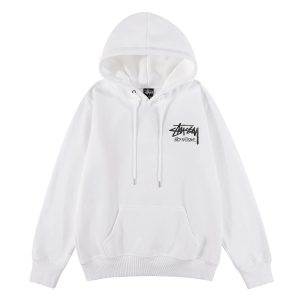 Stussy International White Pullover Hoodie Streetwear
