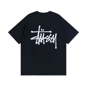 Stussy Logo Black Graphic T-Shirt