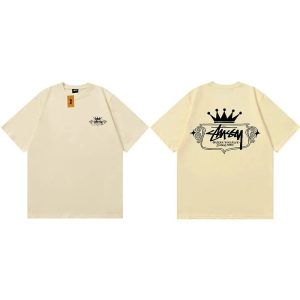 Stussy Crown Graphic Cream Short Sleeve T-Shirt