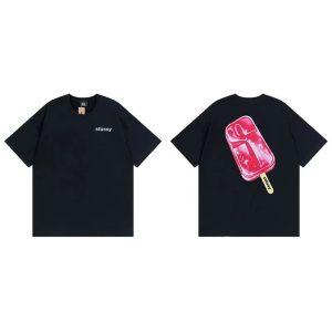 Stussy Popsicle Graphic Black Short Sleeve T-Shirt