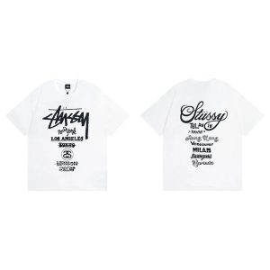Stussy World Tour White Graphic T-Shirt