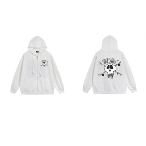 Stussy Skull Skate Zip Hoodie White Streetwear