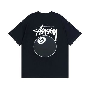 Stussy 8 Ball Logo Black Graphic T-Shirt