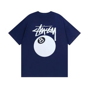 Stussy 8 Ball Logo Navy Graphic T-Shirt