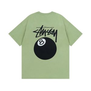 Stussy 8 Ball Green Graphic T-Shirt