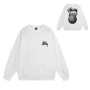 Stussy Bomb Graphic White Crewneck Sweatshirt
