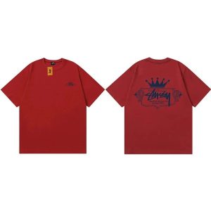 Stussy Crown Logo Red Short Sleeve T-Shirt