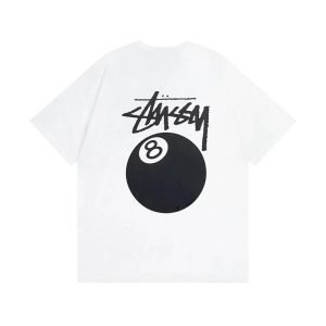 Stussy 8 Ball Graphic White T-Shirt Streetwear
