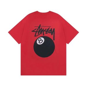 Stussy 8 Ball Graphic Red Short Sleeve T-Shirt