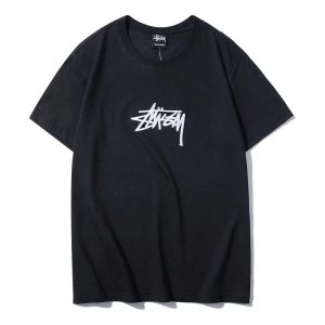 Stussy Logo Black Short Sleeve T-Shirt Streetwear