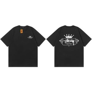 Stussy Crown Logo Black Graphic T-Shirt