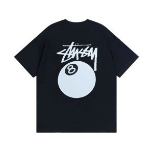 Stussy 8 Ball Logo Black Graphic T-Shirt