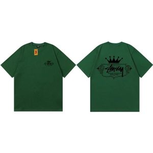Stussy Crown Logo Green Short Sleeve T-Shirt