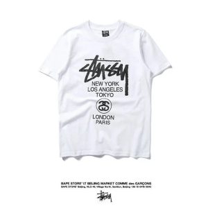 Stussy World Tour White Graphic T-Shirt