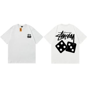 Stussy Dice Logo White Graphic T-Shirt